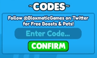 Codes Section in Magic Clicker