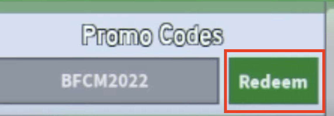 Clicking the Redeem Code