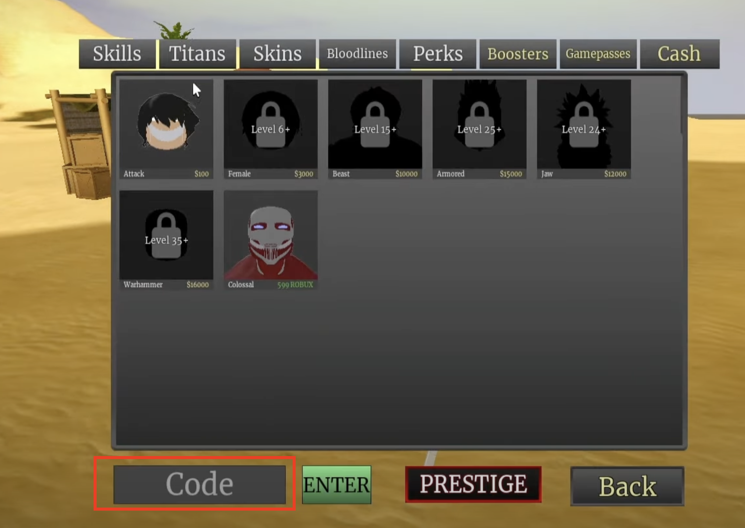 How to Redeem Titan Warfare Codes