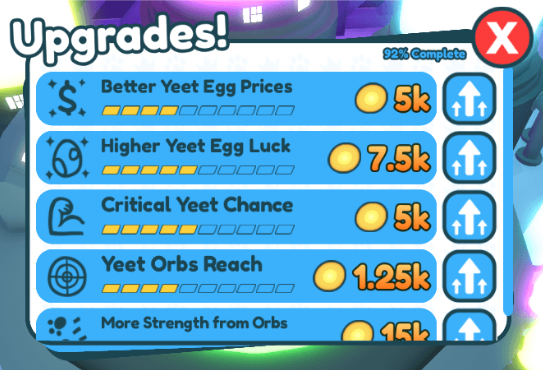 Pet Simulator X Upgrades
