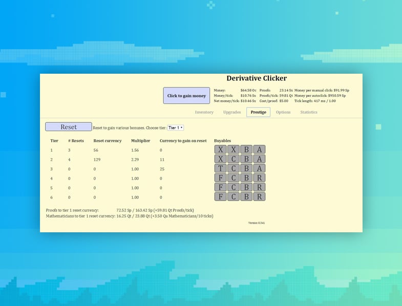 Derivative Clicker